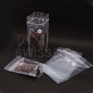 Clear Stand-Up Pouch with Zipper & Valve